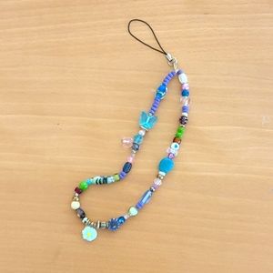 Trendy Cell Phone Accessory Handmade Eclectic Unique Beaded Phone Chain Strap